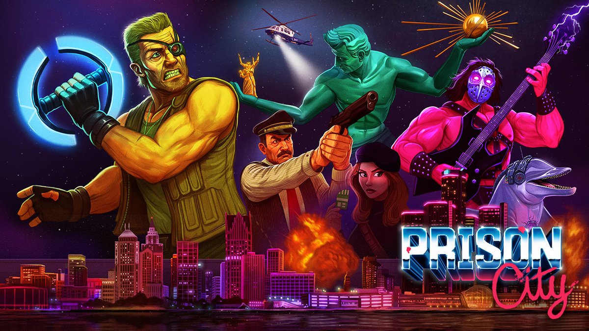 NationHive's tweet photo. Prison City is openly inspired by NES games and action films from the 80s and 90s. Read the review.

https://t.co/DTs4aZpVxJ

#prisoncity #nintendoswitch #ps5 #playstation #retrogames @Retroware @Programancer https://t.co/dEJa0jxTdb