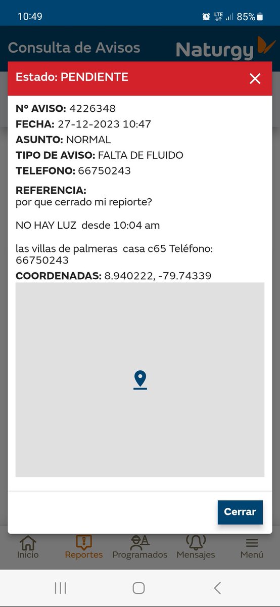 <a href="/NaturgyPa/">Naturgy Panamá</a> 
NO HAY LUZ Las Villas de Arraijan  desde 10:04 a.m.

Usteds cerrado mi primera reporte???

Ya abre otro

Hasta Cuando???😡😡😡😡