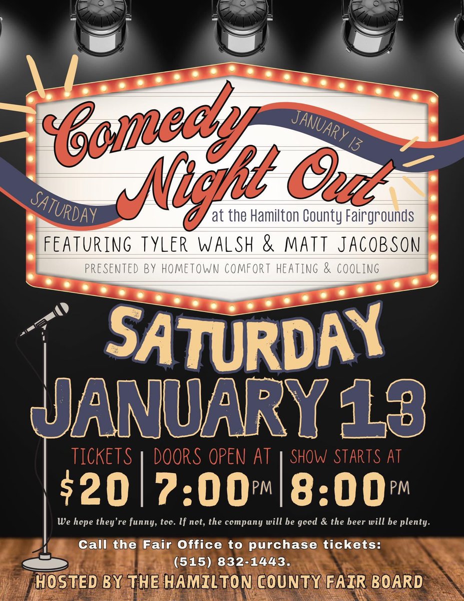 Don’t miss out!  Call the fair office!  832-1443! 🎟️🎤