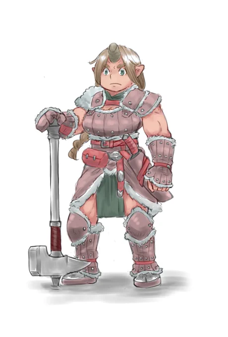 今日はオリジナル有角人の女戦士が仲間になったところで寝る