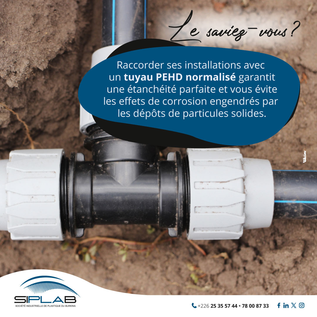 siplabbf's tweet photo. #LeSaviezVous ?
Raccorder ses installations avec un 𝐭𝐮𝐲𝐚𝐮 𝐏𝐄𝐇𝐃 𝐧𝐨𝐫𝐦𝐚𝐥𝐢𝐬𝐞́ garantit une étanchéité parfaite et vous évite les effets de corrosion engendrés par les dépôts de particules solides.

#siplab https://t.co/FpMh5m5Km1