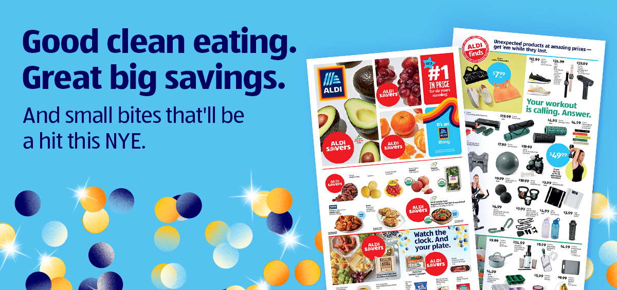 Healthy living goals? Take them to the next-level with #ALDIFinds. But first, make sure the cork pops at midnight and the low prices are a-flowin’. Click to see: bit.ly/WeeklyAdALDI