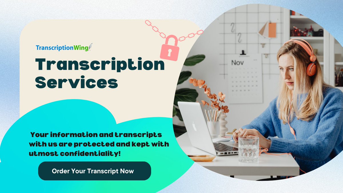 From sign-up to delivery, your information and transcripts with us are protected and kept with utmost confidentiality. Learn more: bit.ly/3vcgPjB

#transcriptionservice #proofreadingservice #translationservice #manuscript #copyeditingservice #translation #transcription