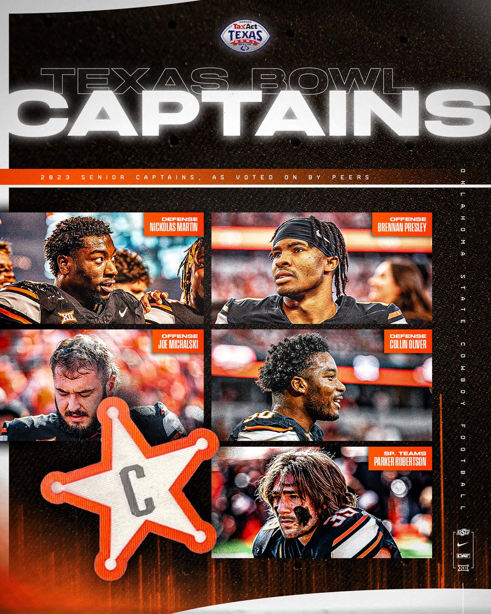 .<a href="/TexasBowl/">Kinder's Texas Bowl</a> captains 🤠

#GoPokes | #DAT