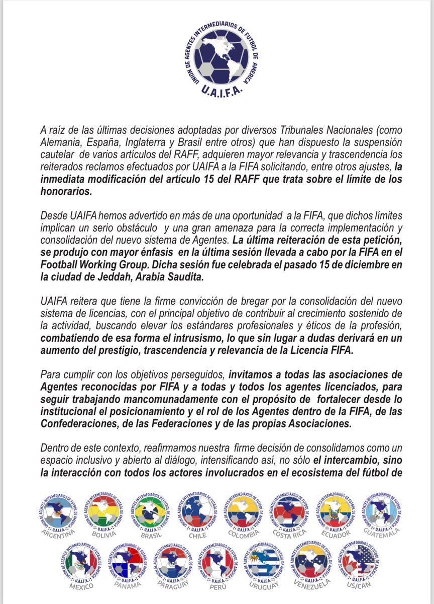 UAIFA América tweet media