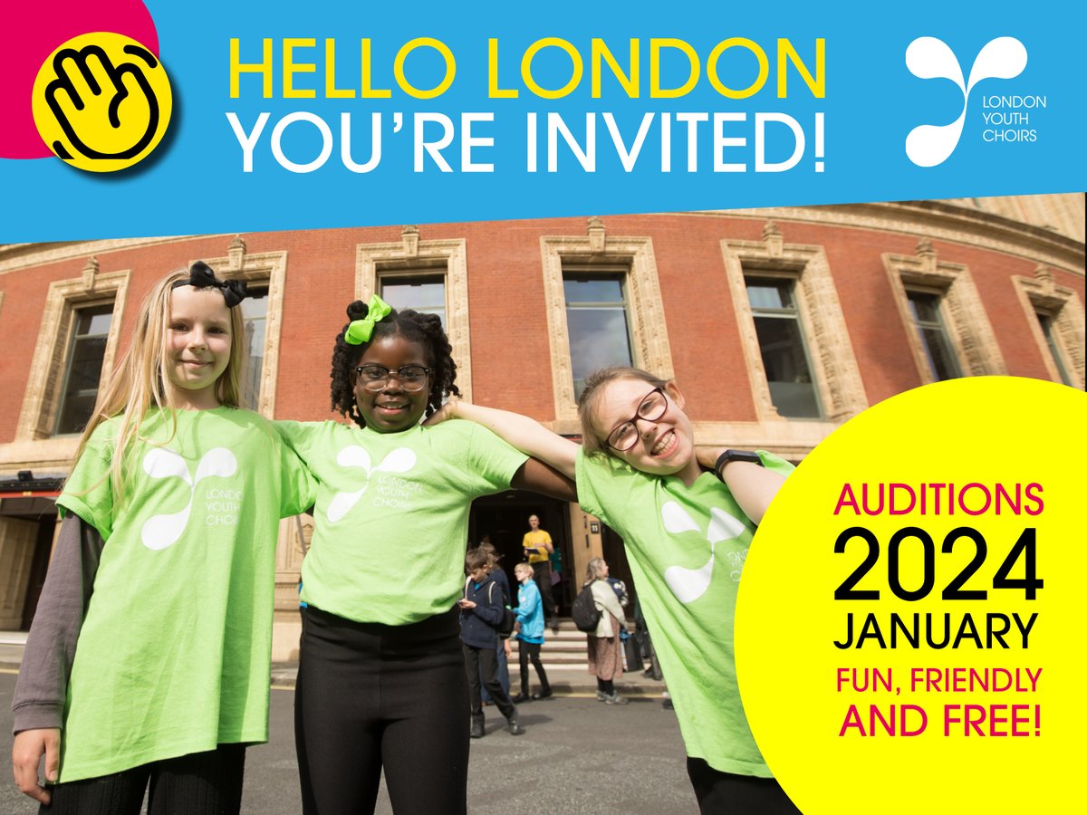 LOVE TO SING? NEVER SUNG IN A CHOIR BEFORE? 4.30PM, THURS 11TH JAN 2024 We're inviting children in years 3-6 to come to @lonyouthchoirs LYC’s FUN, FRIENDLY & FREE auditions on Thurs 11th Jan @bgartscentre! Sign up for an audition by Tues 2nd Jan: londonyouthchoirs.com/join-lyc/ #whatson