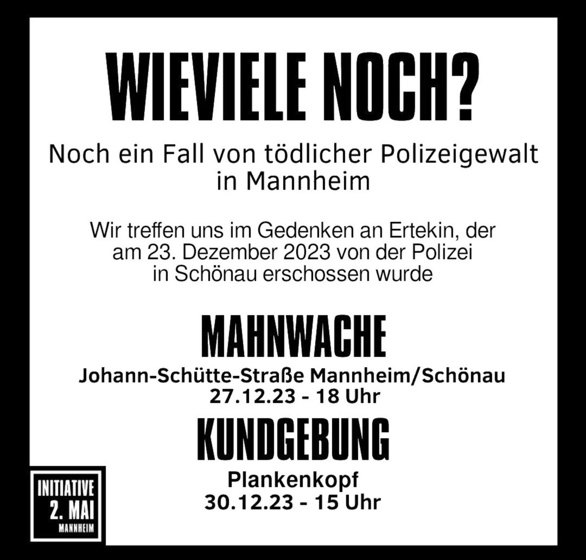 Kundgebungsort am Samstag hat sich geändert.