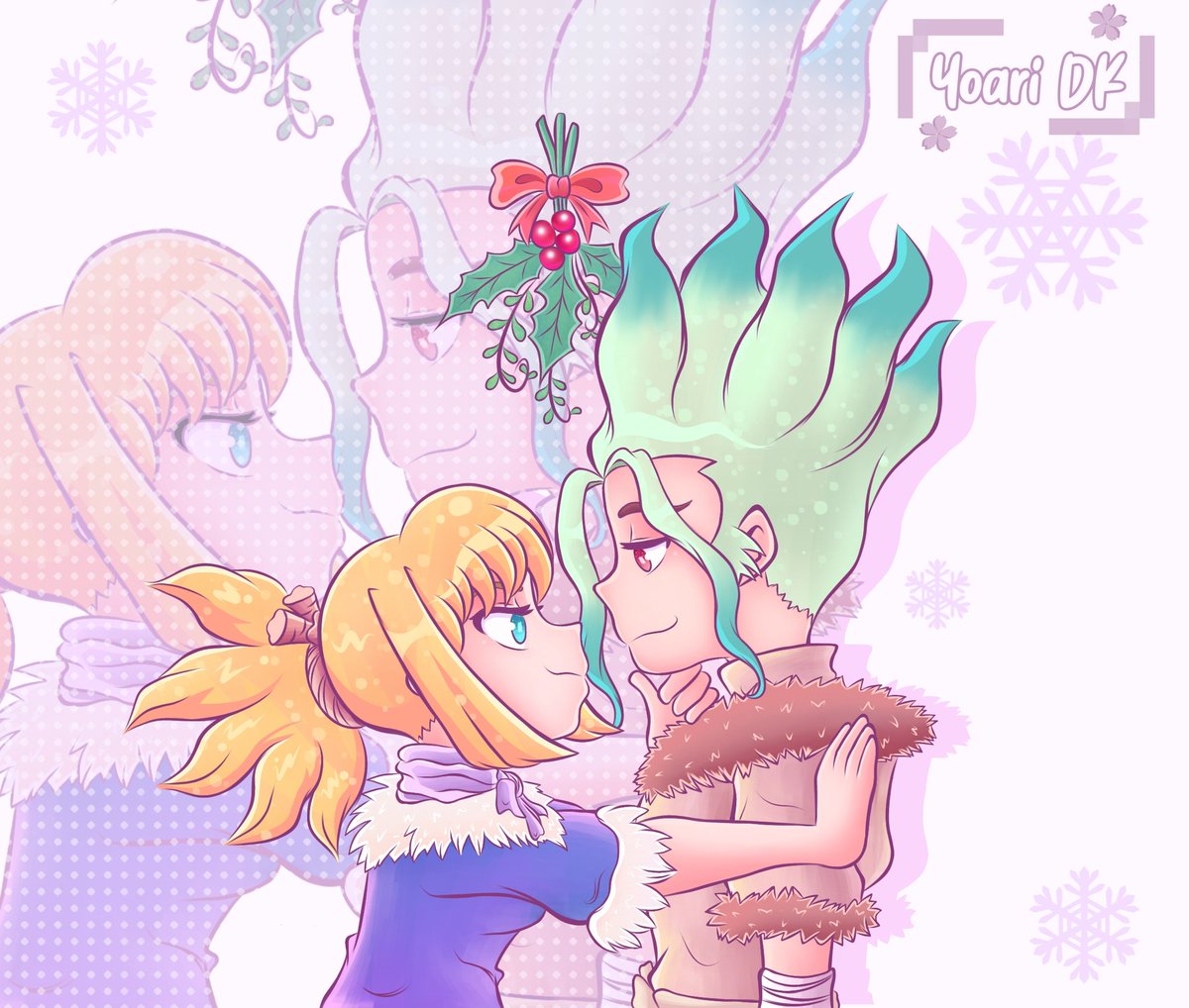 YoariDK's tweet photo. Un pequeño regalo navideño para una amiga :3 ❤️
Kohaku poniendo a prueba las tradiciones del viejo mundo 👀 

#千コハ #Senkoha #Senhaku #IshigamiSenku #Kohaku #DrSTONE
#Kohasen https://t.co/07HoE2A0JR
