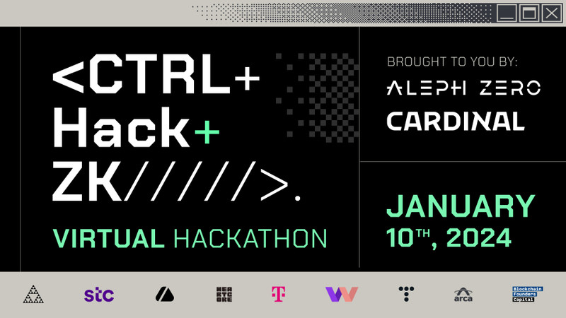📢 The CTRL Hack ZK by <a href="/Aleph__Zero/">Aleph Zero</a> is now live!

The Virtual Hackathon is the first hacking event for this highly scalable blockchain platform with blazing speed and a privacy engine.

🔥💰 Win up to $75,000 in bounties and $500,000 in EFP funding.

Dive into the details!
🧵👇