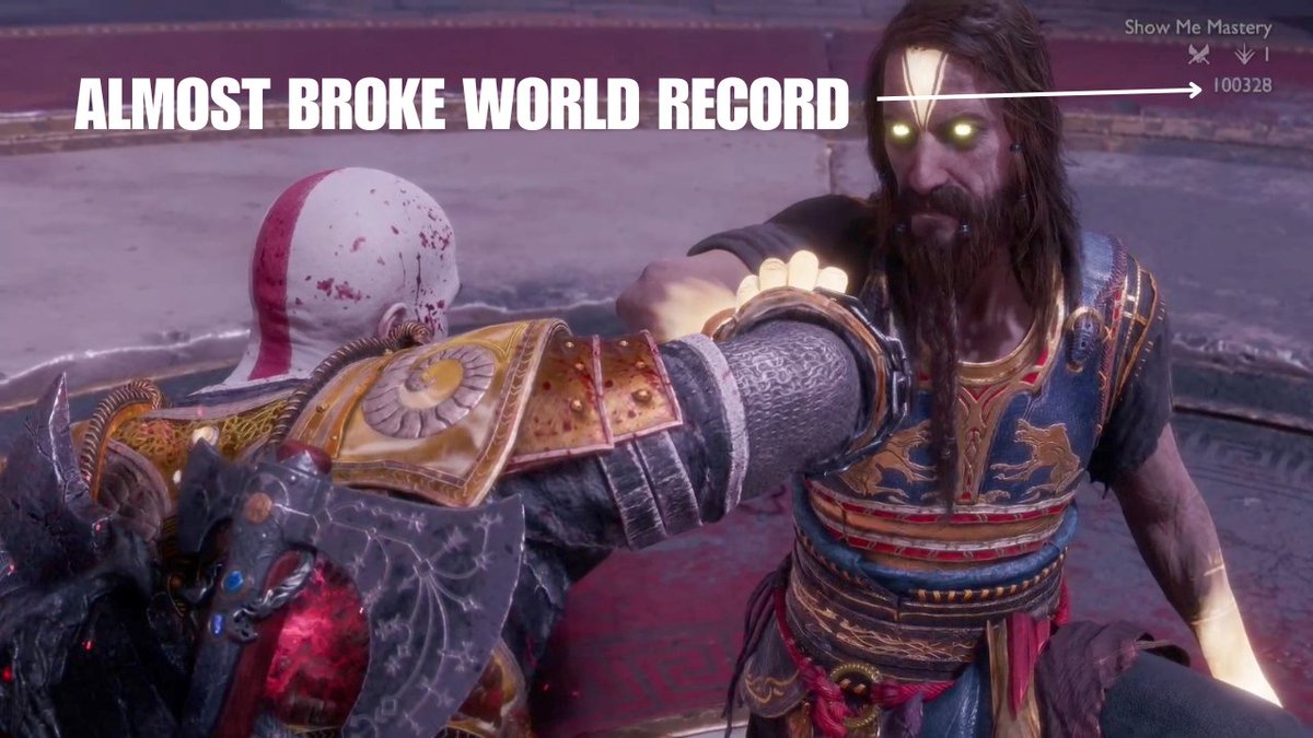 sharvbitgaming's tweet photo. Almost broke the World Record in #GodOfWarRagnarokValhalla #GoWRV
Thanks @youtheremehere @SonySantaMonica  for this amazing DLC. Very hard to put down. https://t.co/fJstQOjqmm