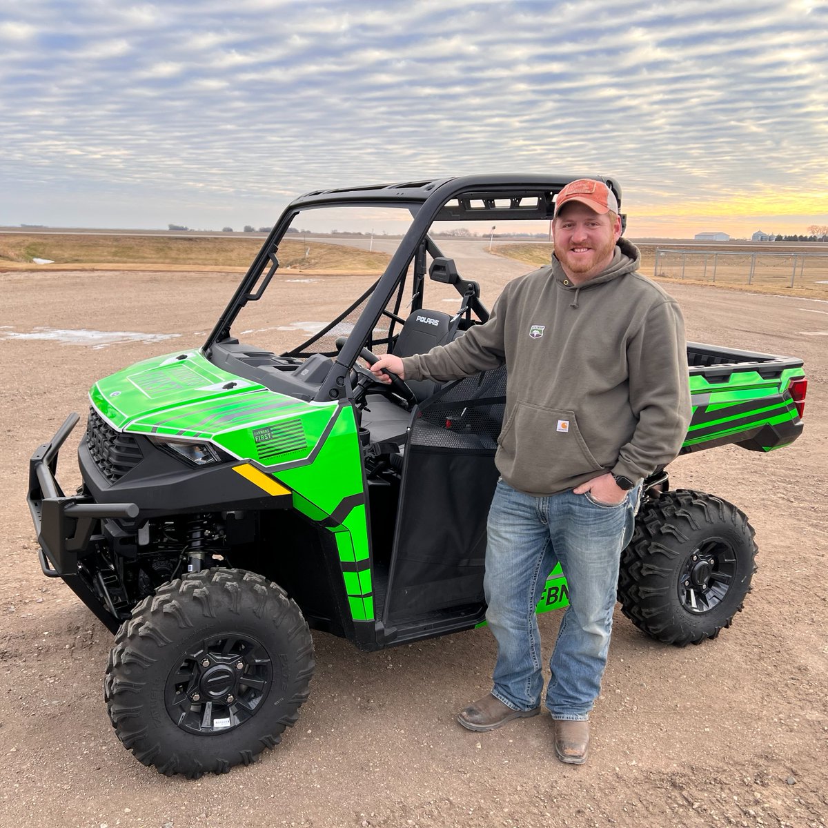 Congratulations to #FBN customer, Matt Moxness in MN for winning the FBN #ATVGiveaway! Mark Borud, FBN Sr. Territory Manager was excited to deliver this award as a result of attending FBN summer events and entering in the drawing. #FarmersFirst #Winner