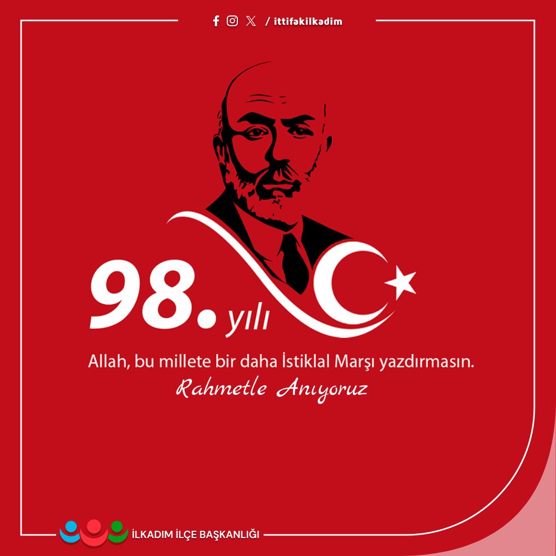 Allah, bu millete bir daha İstiklal Marşı yazdırmasın." 🇹🇷

İstiklal Şairimiz #MehmetAkifErsoy'u vefatının yıl dönümünde saygı ve rahmetle anıyoruz. #MehmetAkifErsoy