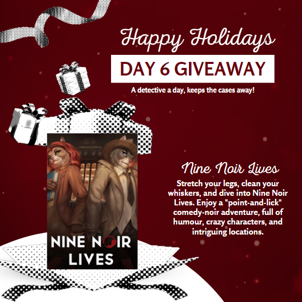 We're giving away the last Detective game for the Holidays! 🎇

Want to solve cases while being cozy inside with a hot cocoa? We got you covered.

How to win?
♻️ Repost + Like
🫂 Follow <a href="/beyond_hills/">Cat Detective Albert Wilde || OUT NOW!</a>
➕Wishlist Albert Wilde on Steam!
store.steampowered.com/app/1810670/Al…