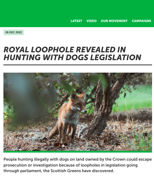 nomoremonarchs's tweet image. EXEMPT - on his *private* land! 
&apos;King&apos; Charles Windsor used secret powers to exempt himself from enforcement of the Scottish  #HuntingWithDogs Act. Police cannot enter his vast Balmoral estate without his permission. 
#NotMyKing #EndCrownConsent #AbolishTheMonarchy #BoxingDay