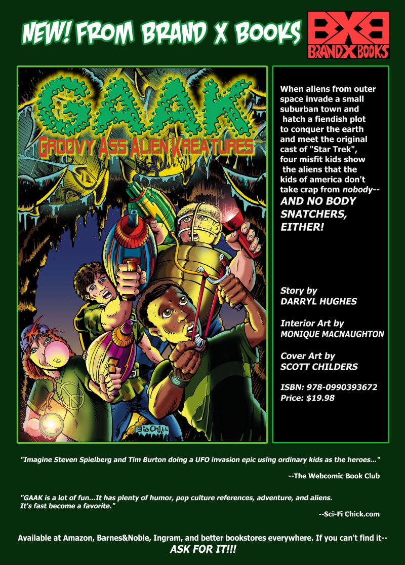 @A_DiAngelo 'G.A.A.K: Groovy Ass Alien Kreatures' by Hughes&MacNaughton. It's like The Goonies meets The Invaders from Mars. ISBN: 978-0990-39367-2 $19.98. 55% discount/returns accepted. Dist: Ingram
#bookshopsoftheworld #bookstoresoftheworld
mybook.to/XwIt3