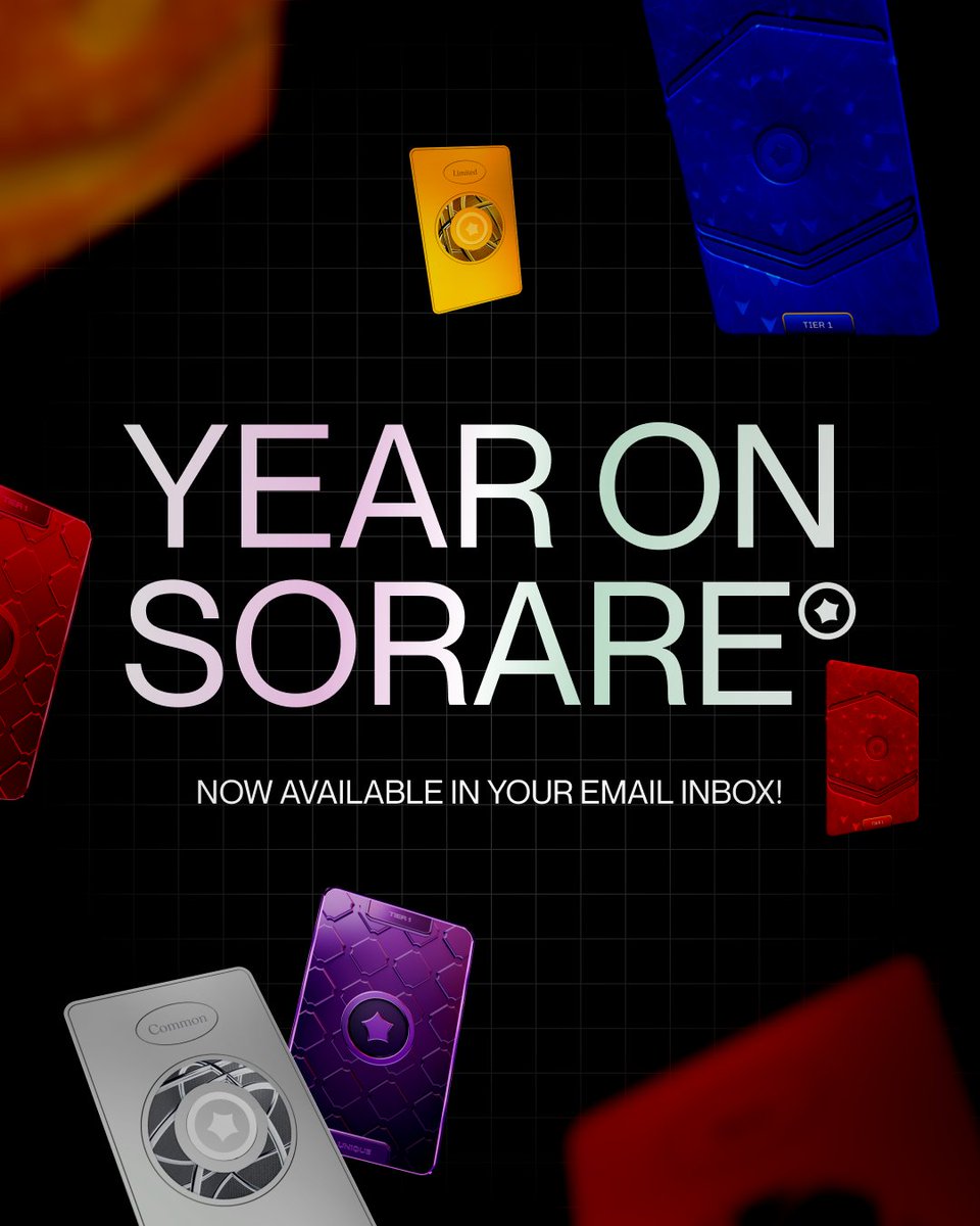 📬 You've got mail! Discover the cards and insights that defined your Year on Sorare, now in your inbox for all 3 sports. ⚽️🏀⚾️ Share yours by using #YearOnSorare