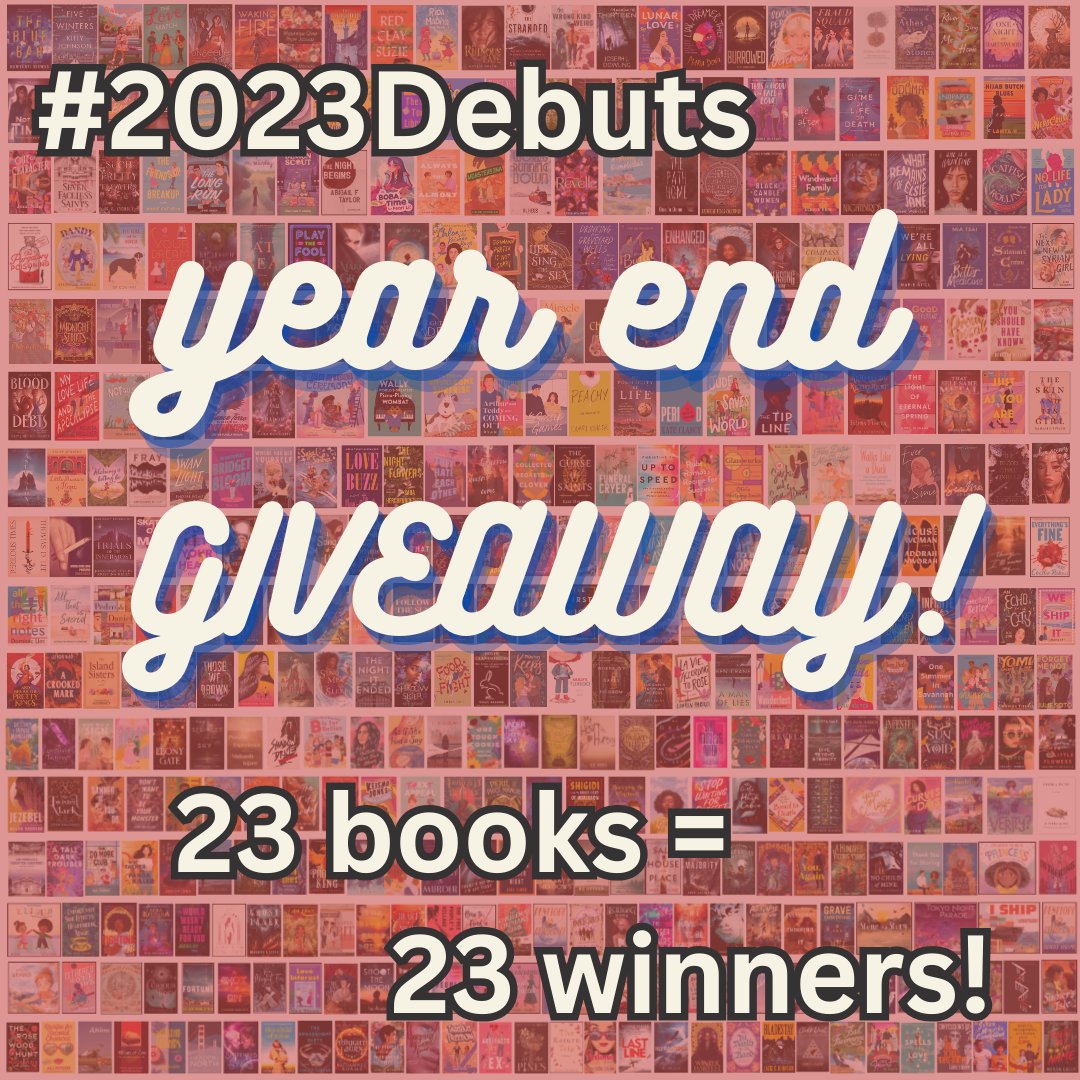 Hard to believe our debut year is almost over! To celebrate, we're doing a🚨MASSIVE GIVEAWAY🚨 23 people(!!) will win the #2023Debuts book of their choice! To enter: ❤️RT & Follow ❤️Reply below w/ which book you want! Winners will be picked 12/29!