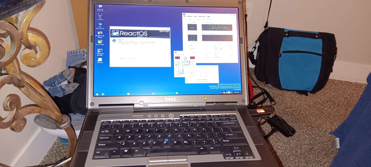 reactos's tweet image. #ReactOS LiveCD works on Dell Precision M65!
USB stick works; touchpad/pointing stick, audio and networking don't work.
Test: freedom7341