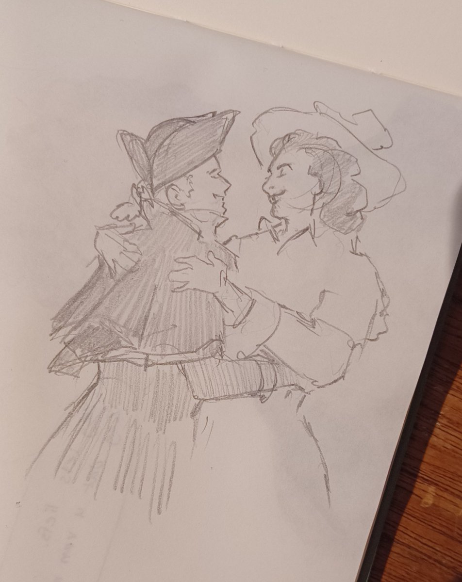 TELawrences's tweet photo. i think this is the cutest sketch i've ever done in my whole life. can't believe i'm drawing these straights again but i was reading the cambridge companion to ben constant and had to draw him and belle immediately because it made my head hurt https://t.co/8c2rQEWCkx