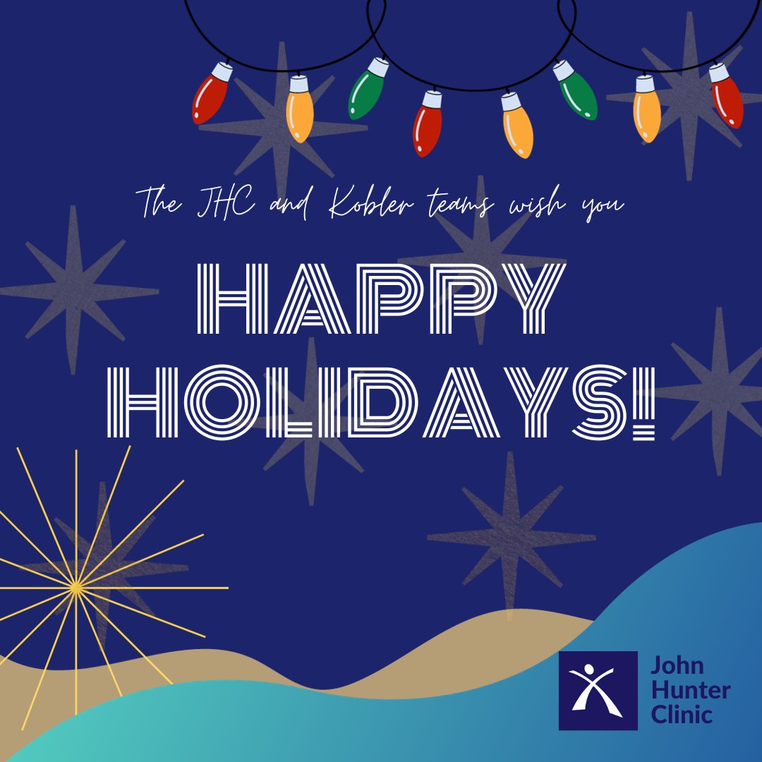 Opening times for the end of year are as follows:

JHC
Fri 29th Dec - Open AM - 12pm. Closed PM;
Mon 1st Jan - Closed
Tues 2nd Jan - Open 9am-7pm
Wed 3rd Jan - Open 9am-7pm

Kobler
Fri 29th Dec - Closed
Mon 1st Jan - Closed
Tues 2nd Jan - 9am-5pm
Wed 3rd Jan - 11:30am-7pm