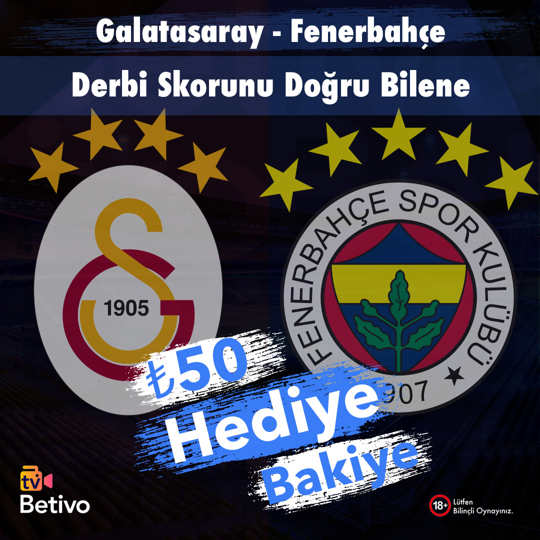 Betivo1's tweet photo. Betivo'dan Süper Kupa Etkinliği !
Galatasaray - Fenerbahçe Derbi Skorunu Doğru Bilene 50TL #Bakiye !
Katılmak için ▶️ https://t.co/2ryHHEphIa
Giriş: https://t.co/V0pW75d42v
Telegram: https://t.co/C1xOJ8F2Xe
#bahis #betivo #betivotv #canliizle #canlitv #GSvFB #final https://t.co/DwDGIpRM5p