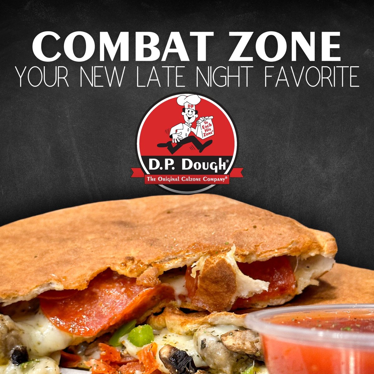 Who can resist D.P. Dough's delicious Combat Zone? Forget the holiday leftovers and dive into this cheesy, meaty masterpiece! 
Order yours tonight through our mobile app 📱 
dpdough.com/appstore
#dpdough #calzone #calzones #latenightfood #holidays #holiday 
#kearneynebraska