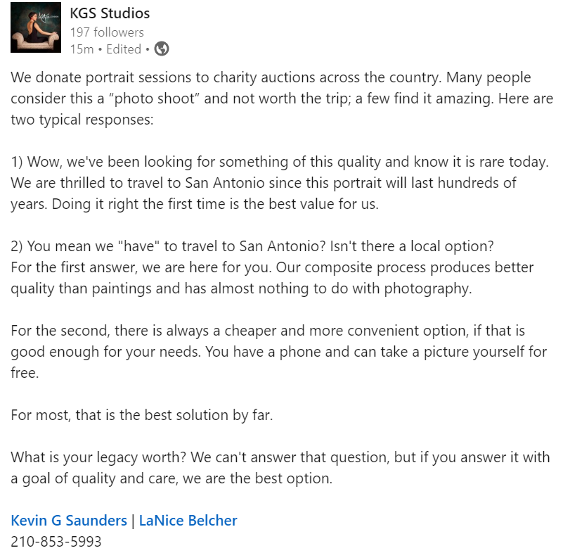 KgsStudios's tweet photo. #KGSStudios #FineArtPortraits #FineArt #Portraiture #KevinGSaunders #WallPortrait #International #WorldClass #Art #Portraits #GrandScaleFineArtPortraits #LegacyPortraits #Legacy #Travel #SanAntonio #Texas #UltimateGift https://t.co/Du1X1hNFTf