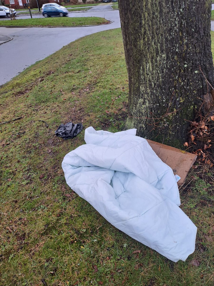 HopkinsSymeon's tweet photo. Trying to do a small bit for our community. Don't know why someone thought it was a good idea to leave a duvet under an oak tree. #cleanerbrum #SellyOak #Bournville https://t.co/w14n30Mxc2