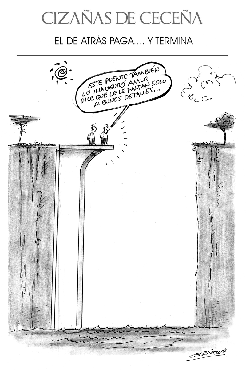 GilbertoCecenaN's tweet photo. Cizañas de Ceceña:
EL DE ATRÁS PAGA.... Y TERMINA
#CizañasdeCeceña #carton #GilbertoCeceña https://t.co/PdNHj0viki