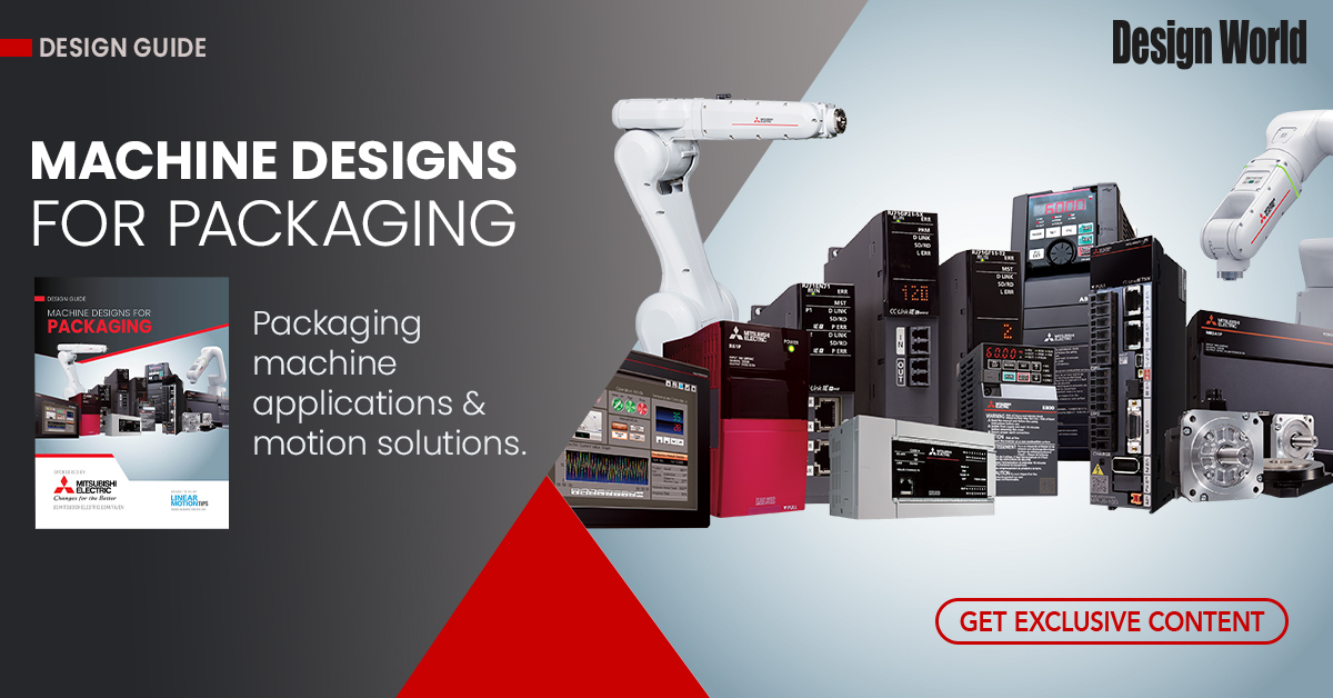 DesignWorld's tweet photo. Discover the evolution of #MachineryDesign in #Packaging in our FREE Design Guide! Learn about the role of electric motors, pneumatics, linear assemblies, controls, sensors, and networking elements in packaging machinery. https://t.co/wollEf1k6T
Sponsored by @Mitsubishi_USA https://t.co/qfjRIf4z7P