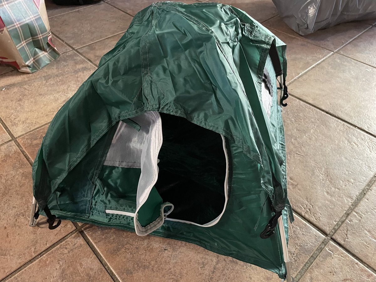 We got a tiny tent for #Christmas 🏕️
Pics later of us playing with it!
#ChristmasPresent
#ChristmasTime
#BoxingDay
#Camping
#Christmas2023
#ChristmasCats