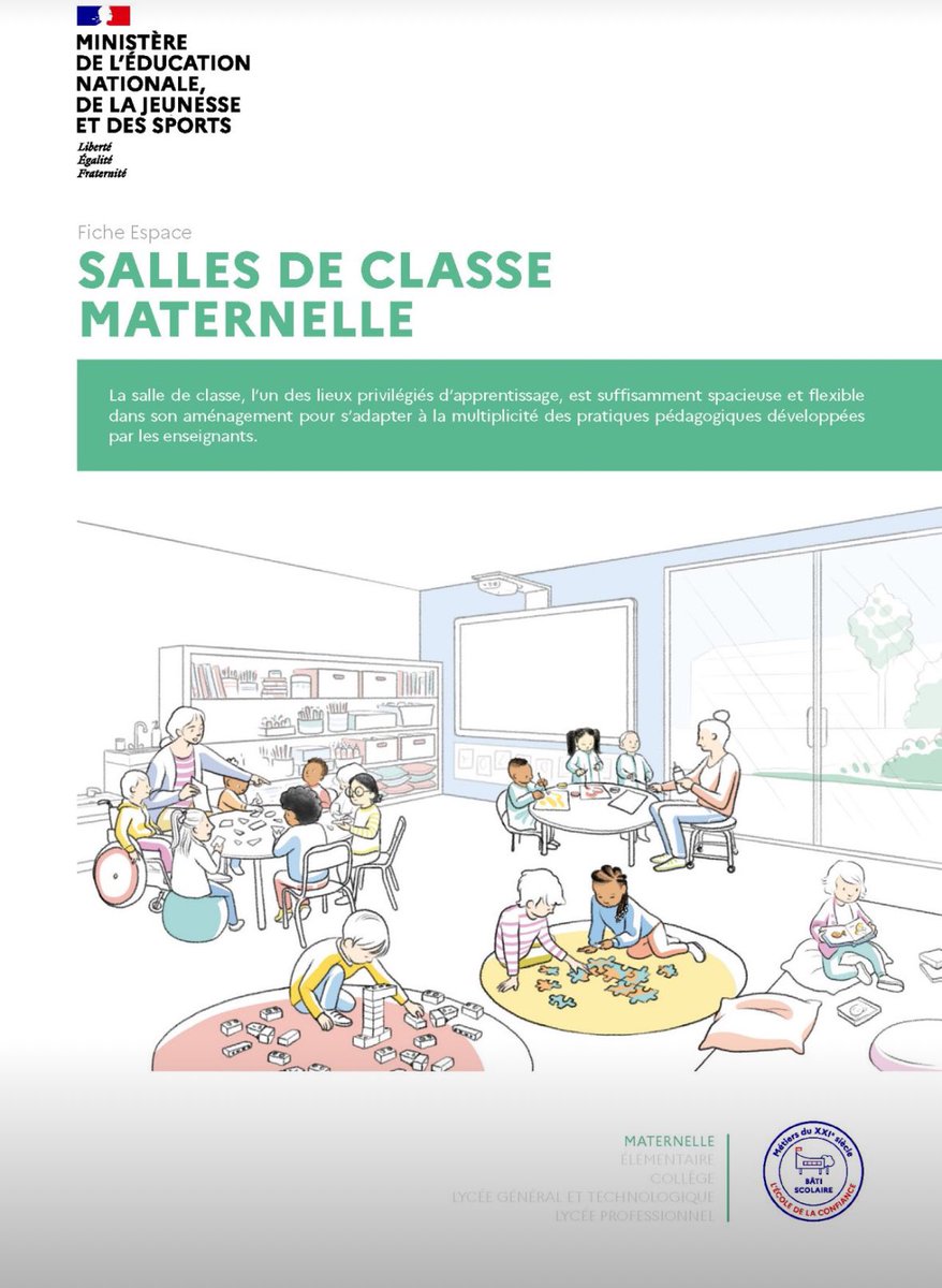À découvrir 😀et télécharger sur le site bâti scolaire du <a href="/education_gouv/">Ministère Éducation nationale</a> en cliquant : <a href="/AGEEM_National/">AGEEM National</a> <a href="/acmontpellier/">Académie Montpellier</a> <a href="/OCCE_FD/">Fédération Nationale OCCE</a>
👉 là pour le niveau maternelle : lnkd.in/eqw-Xxjs 
👉 là pour l'élémentaire lnkd.in/ecm_n-tj