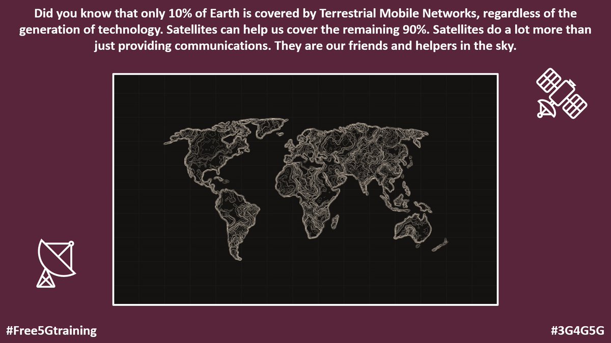 Did you know that only 10% of Earth is covered by Terrestrial Mobile Networks, regardless of the generation of technology. A new video by 3G4G has details - youtu.be/G6zE620pjEU?si… #Free5Gtraining #3G4G5G #TechKnowledge #TechnologyStories #Satellites #SatelliteConnectivity