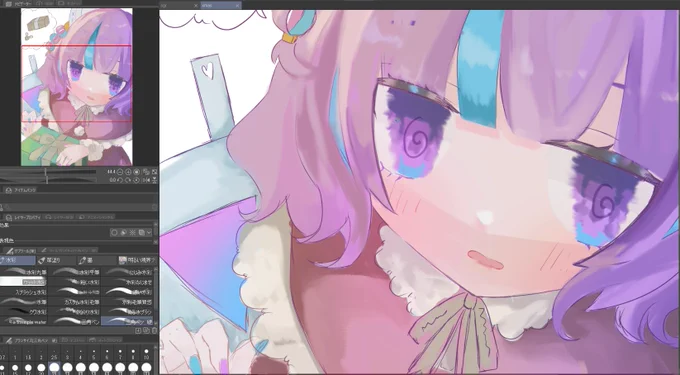 WIPです!!この人まだクリスマスイラスト描いてます!!! 