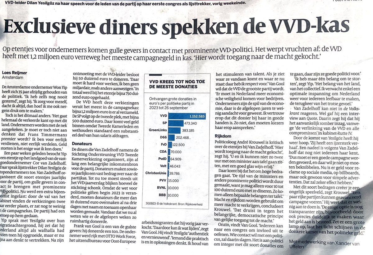 IKouwenhoven's tweet photo. #Netwerkcorruptie #VVD prostitueert zich via pooier #CorVanZadelhoff. Hoe hoger de functie, hoe hoger de prijs. Ik denk dat een dinertje met #Dilan in de hoogste tariefgroep valt. https://t.co/Ejo7sgP5QG