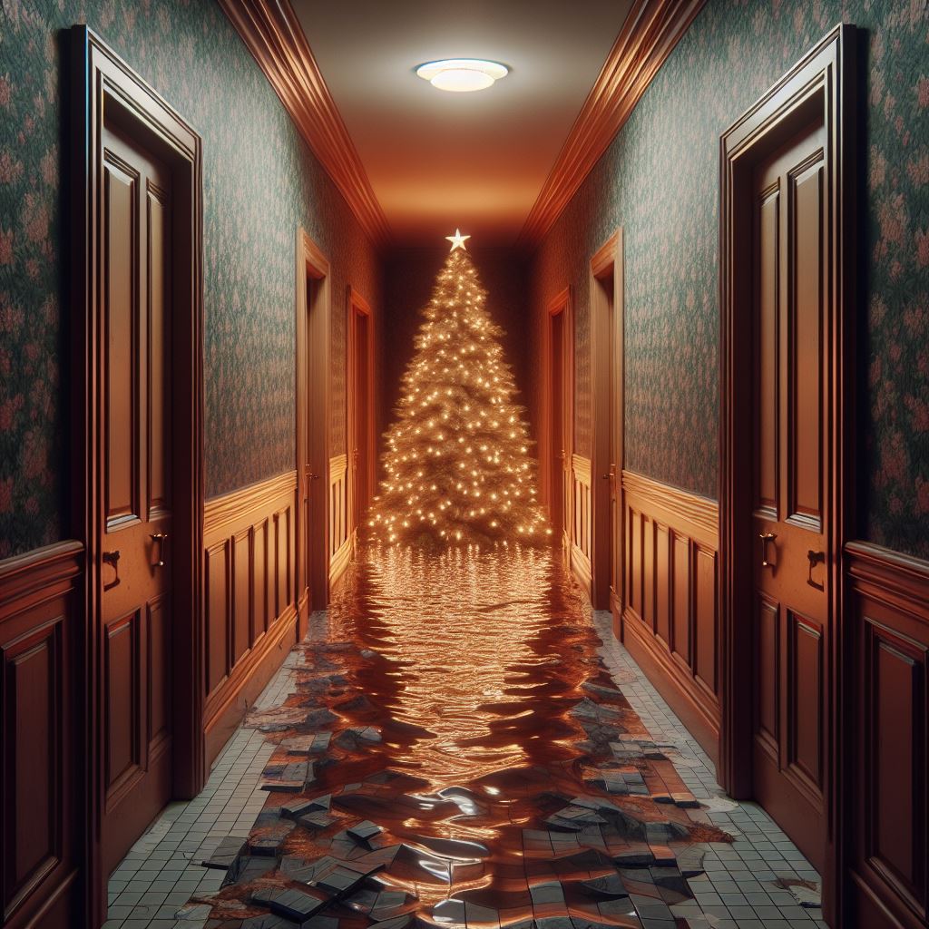 WireRimGlasses's tweet image. Never too late to celebrate.
#hallway #christmastree #poolcore #liminalspace #AI #AIart