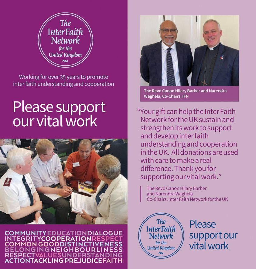 To give a year-end gift to help deepen #interfaith understanding and cooperation in the UK visit: interfaith.org.uk/donate  Donations are currently match-funded, doubling their value. 
Thank you in advance for your kind support.