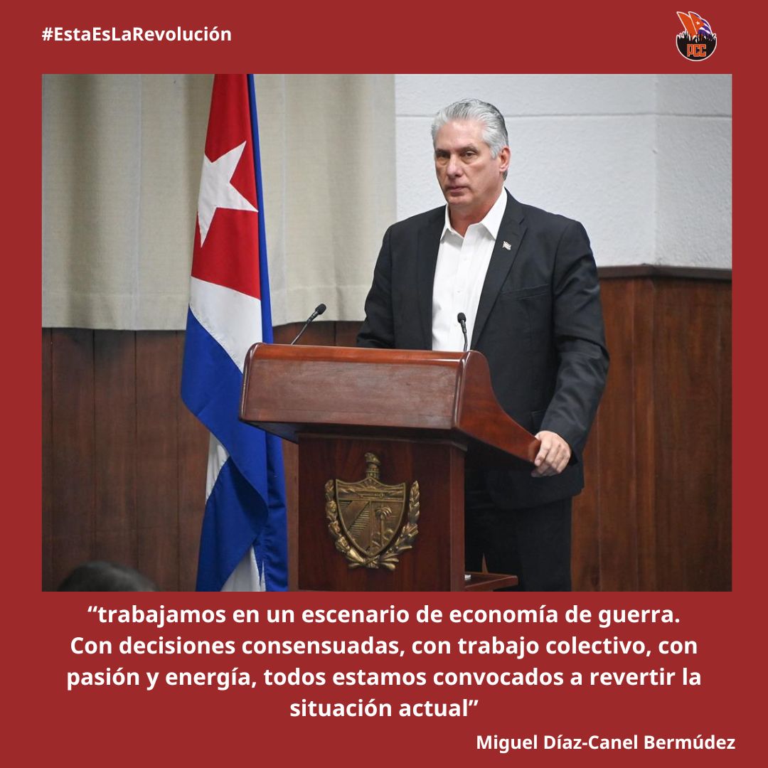 'Juntos hagamos posible el sueño de derrotar la política de persecusión y cerco a #Cuba, y el ideal de prosperidad para el pueblo' @DiazCanelB #EstaEsLaRevolución