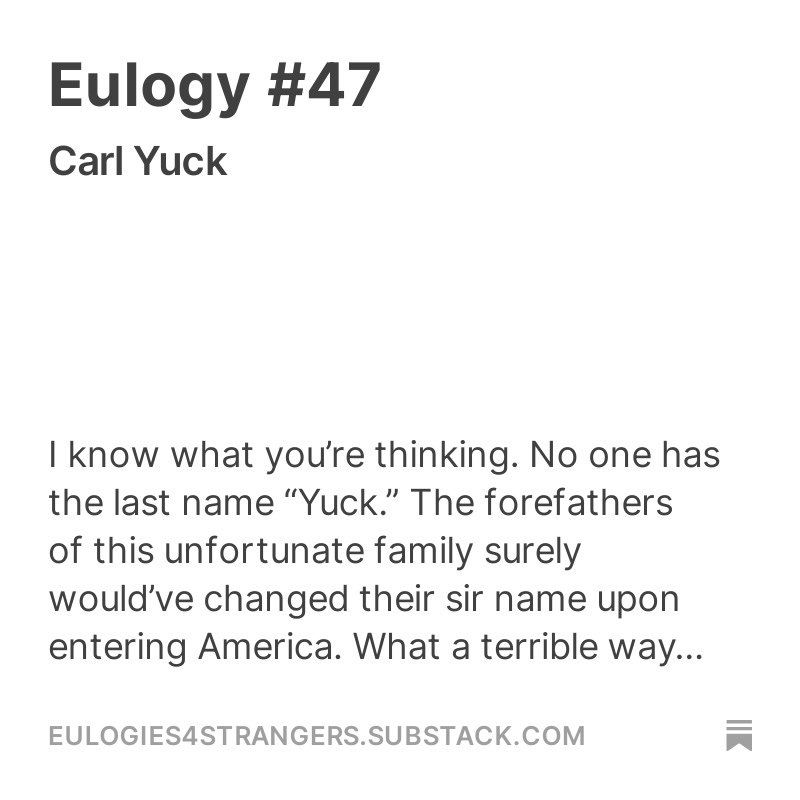 Eulogies for Strangers (@eulogies4strang) / Posts / X