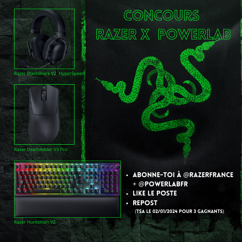 Razer! Razer! Razer! Razeeeeer!! Dernier concours de l'année avec la team verte, bonne chance à tous ! (le casque me fait de l'oeil 👀)