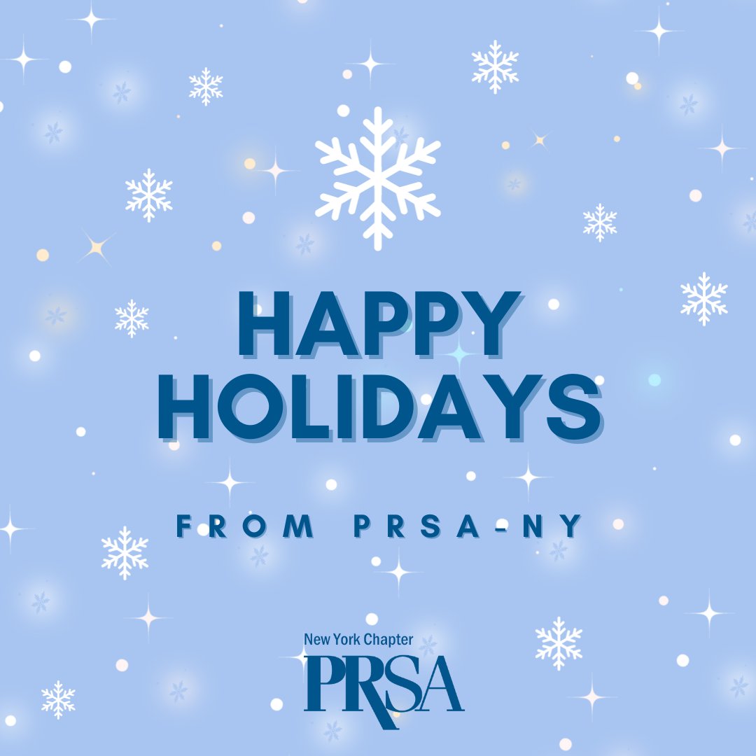 PRSA-NY wishes you joy, laughter and unforgettable moments this holiday season! 

#HappyHolidays #PRSANY #PublicRelations