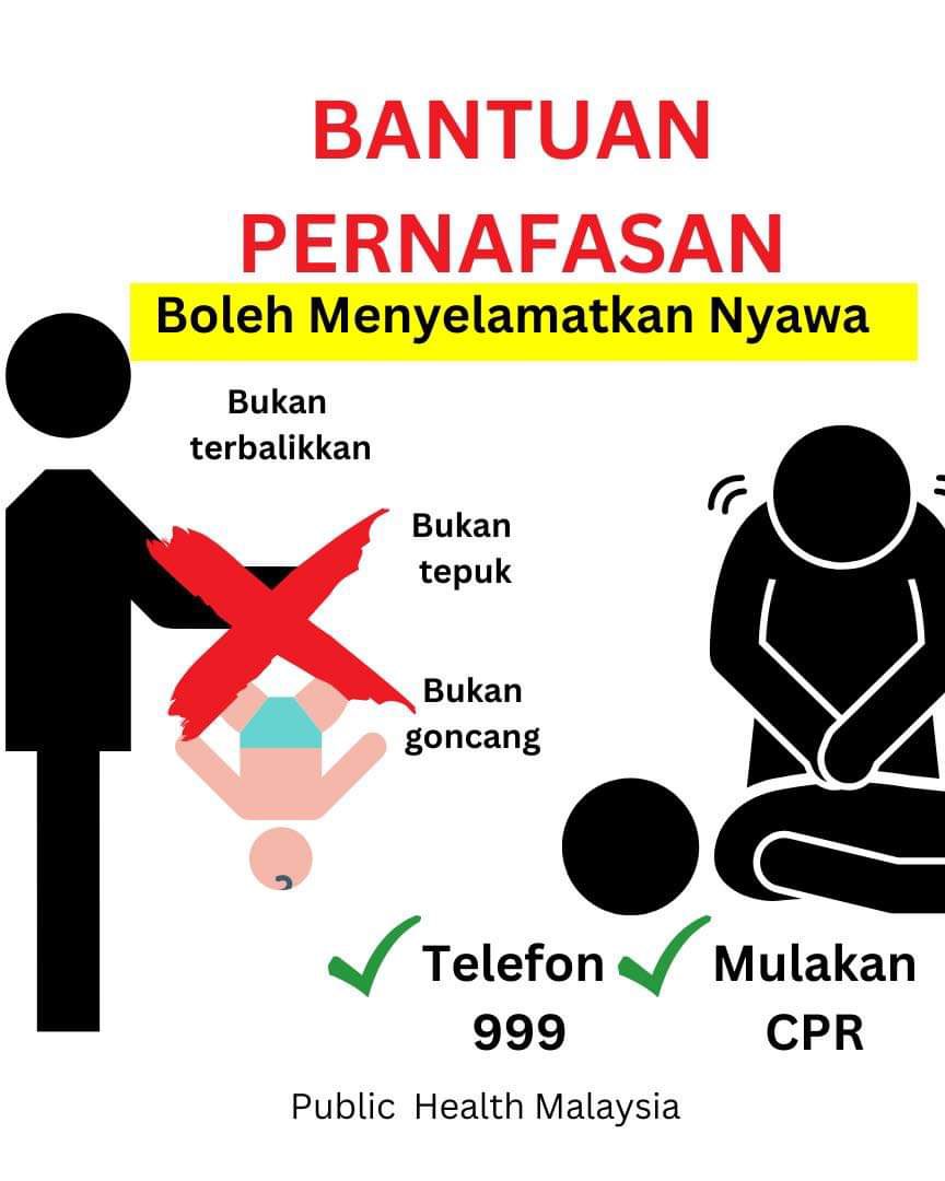 MalaysianFoods's tweet photo. Cara CPR Bayi dengan Betul!

Ada satu ilmu yang perlu anda kuasai sebelum tamat tahun 2023…Iaitu ilmu untuk memberi bantuan pernafasan kepada bayi/ kanak kanak kecil. 

Hentikan mitos terbalikkan bayi dan goncang. Lakukan tekanan dada untuk mengepam darah dan oksigen ke otak. "

Please Rt dan share semoga bermanfaat!