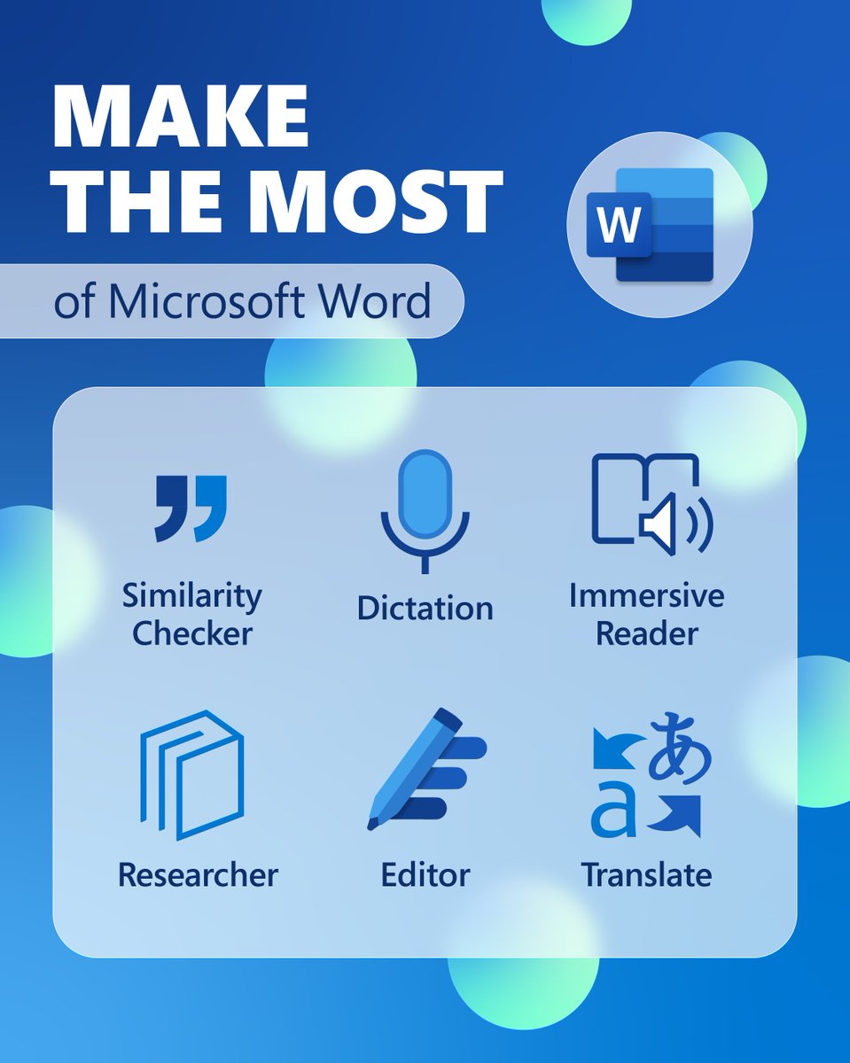 MicrosoftEDU's tweet image. These features in #MicrosoftWord help make teaching and learning more accessible for all! 
 
Which one are you excited to try out first? 🤔

#MicrosoftEDU