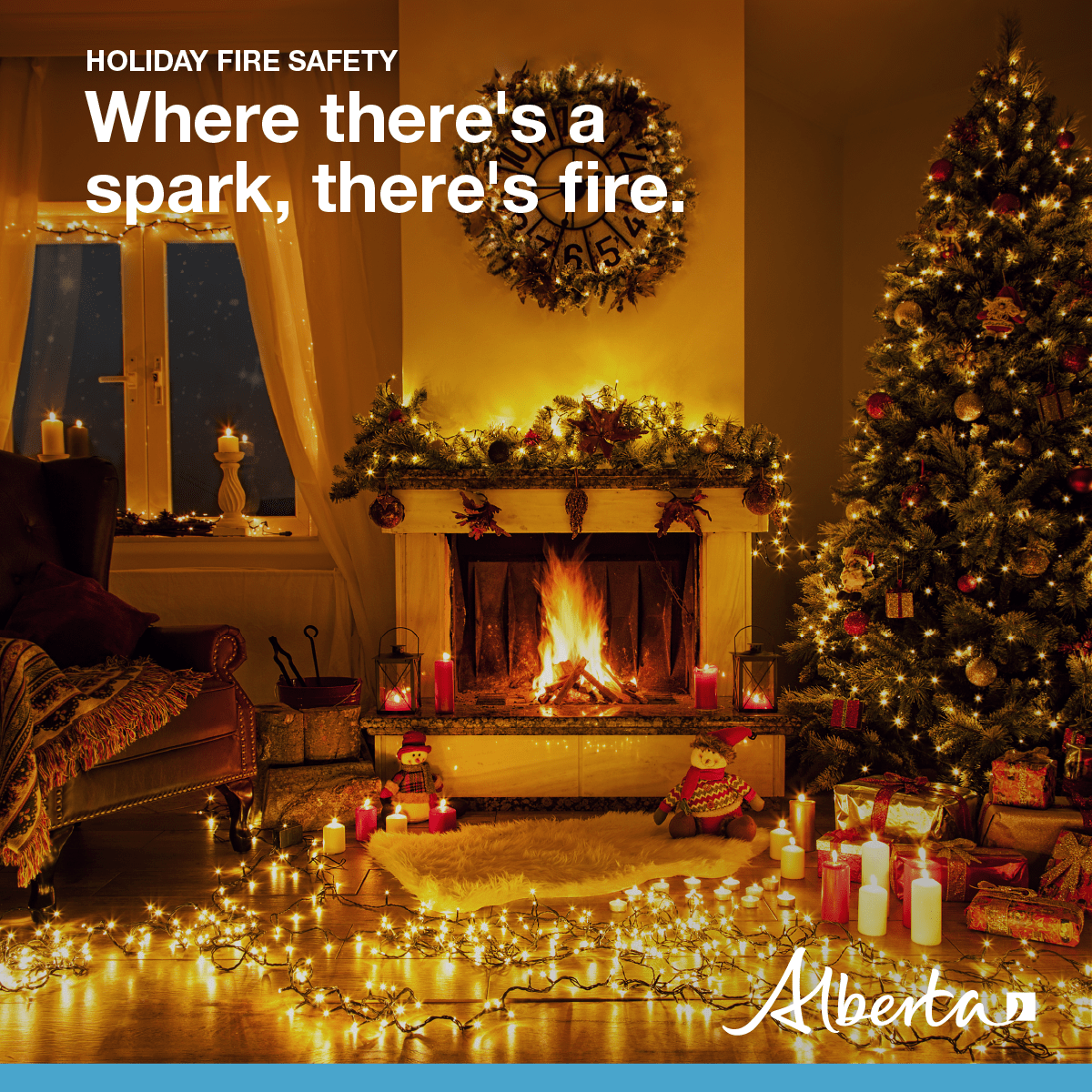Leaving your tree up after Christmas for a little extra festive cheer? Dry trees and faulty lights are a common cause of holiday fires. Make sure to keep real trees well-watered, avoid overloading electrical outlets and turn lights off when you're not home.