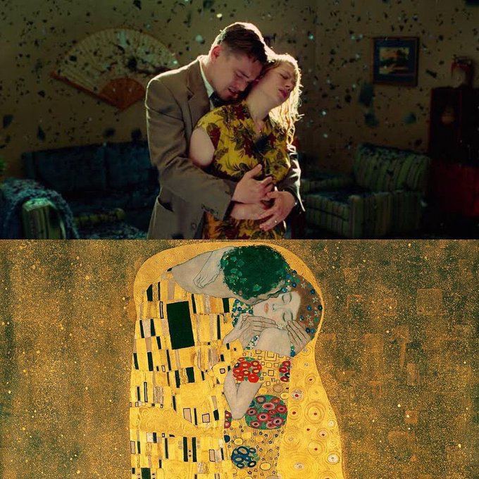 10 masterworks of painting that inspired iconic movie scenes - a thread 🧵 1. “The Kiss” by Gustav Klimt - “Shutter Island”, directed by Martin Scorsese