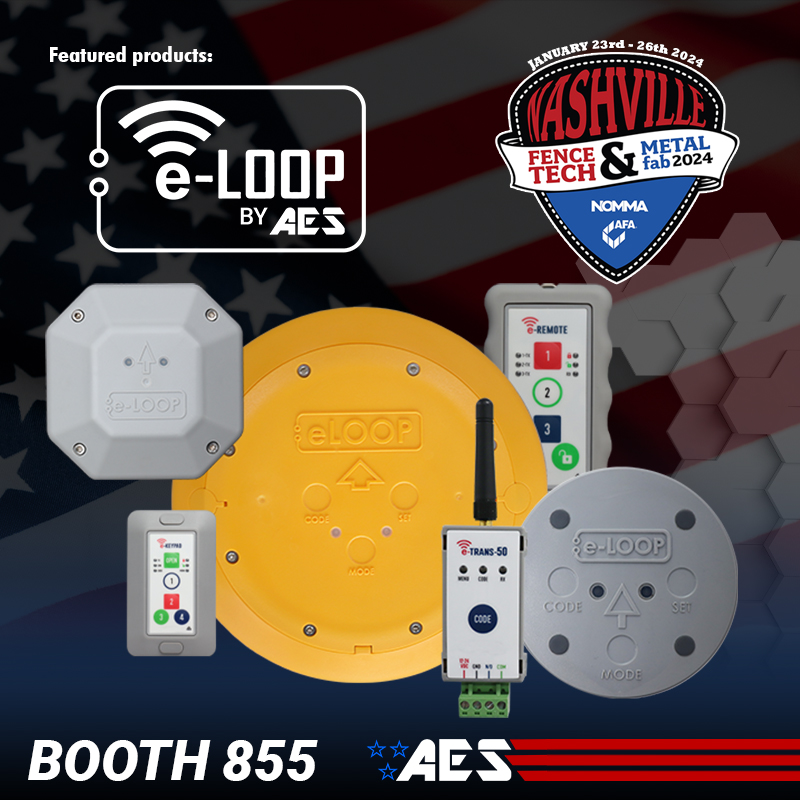 Explore the eLOOP wireless wonders of our revolutionary vehicle detection system at Fencetech, Booth 855. aesglobalus.com/e-loop

 #EloopRange #WirelessSecurity #Fencetech2023 #SecurityInnovation #intercoms #accesscontrol #telephoneentry #aeseloop #gateautomation #fencetech