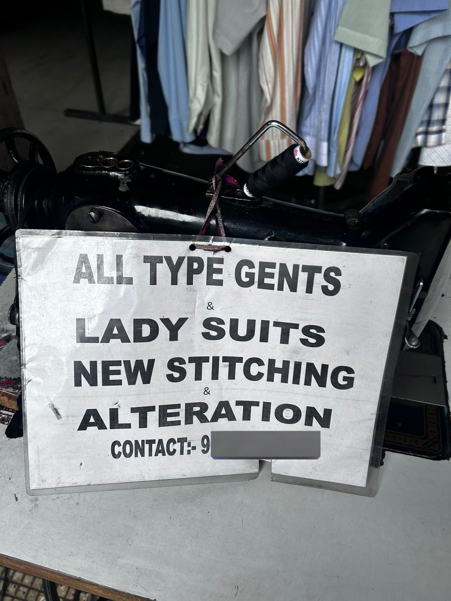 RachnaVerma08's tweet photo. Day 7: #RepotersRewind
Never gonna ‘COMPLAND’ about the tailor fixing ‘All Type Gents’. Just here enjoying ‘babu ke पराठे’ with that Velly view! 😂
Always finding something to laugh at🤣
#whatsappUniversity
#Spellcheckfail #searchingandsharingstories https://t.co/gnmMWGzUBE