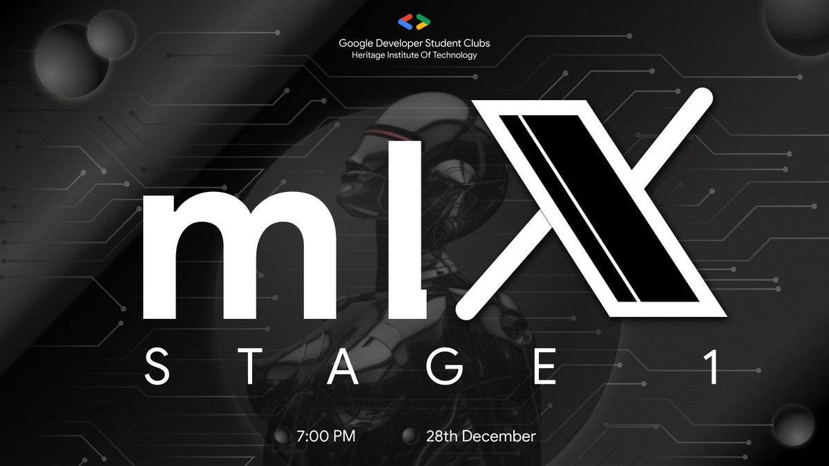 gdg_hitk's tweet photo. Join us at 7:00PM tomorrow to experience the first ever ML hackathon of GDSC HIT. 
🔗Registration Link- https://t.co/67oWpzmx6T
#mlx #gdsc #gdschit https://t.co/rCc05Cz19A