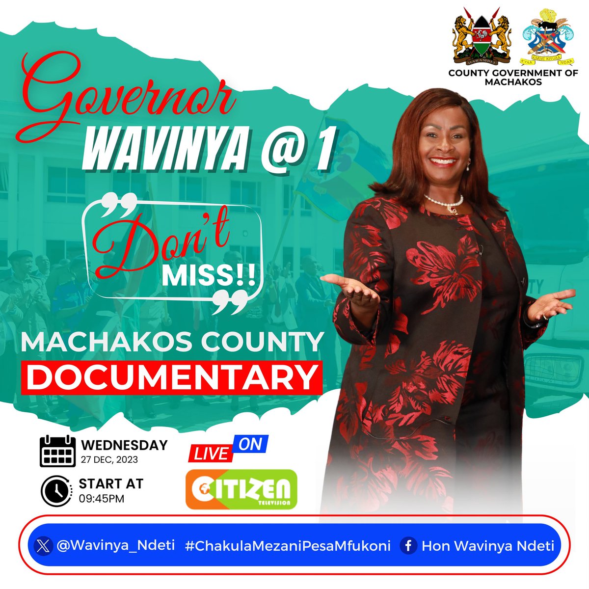 MwalimuPriority's tweet image. Machakos County under the leadership of @Wavinya_Ndeti
1.Food Security
2.Infrastructural Development
3.Socio-economic Transformation

#GovernorsWavinyaAt1