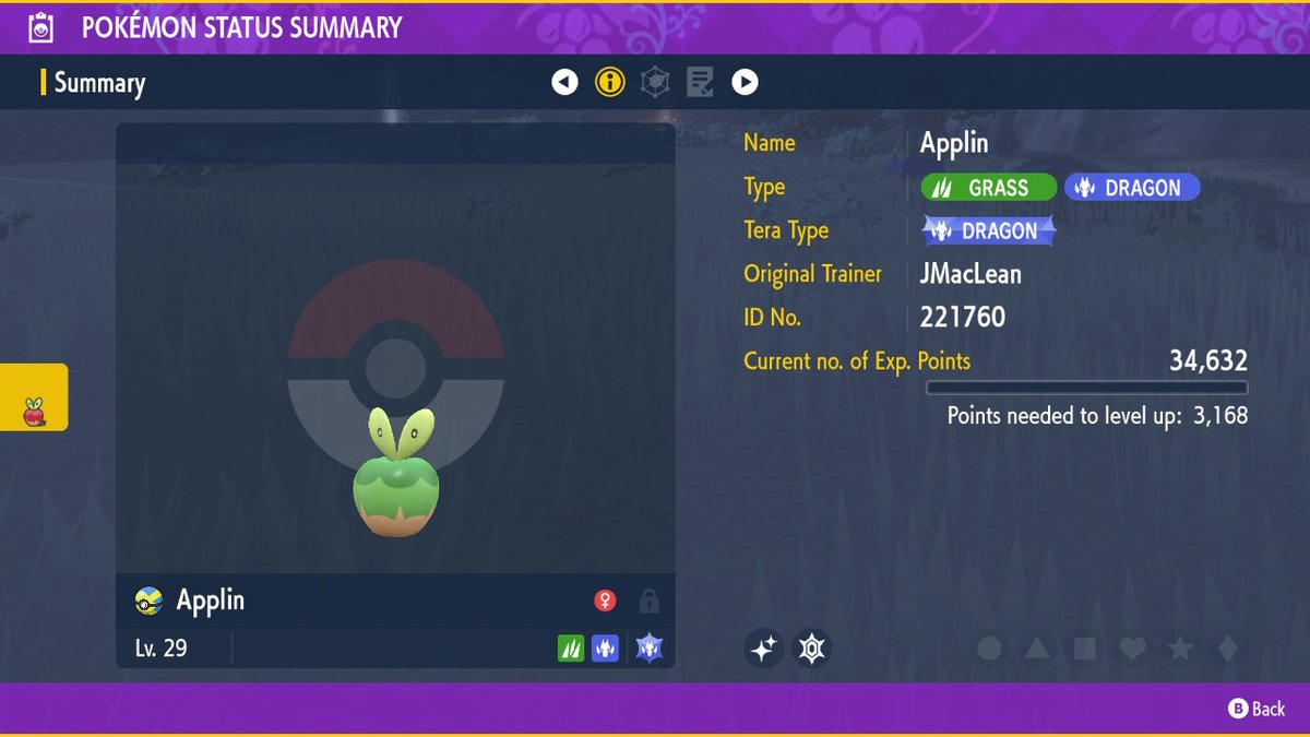 JMacLean's tweet photo. Green apples are the best #shinyapplin #PokemonScarletViolet #NintendoSwitch https://t.co/qxNKIMt8Yg